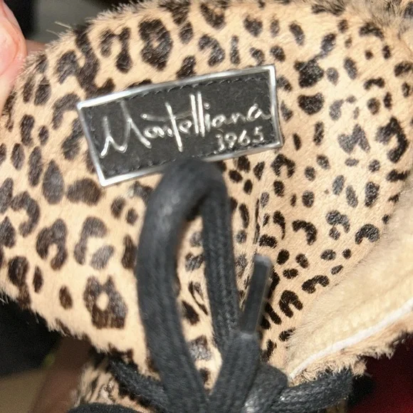 Montelliana Calf Hair Animal Print Combat Boots - Picture 5 of 5